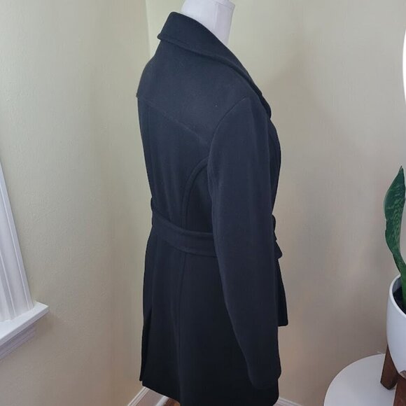 INC Ki Black Double Breasted Belted Trench Coat Jacket Women's Size XS - Picture 6 of 14